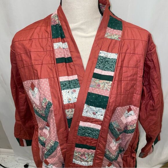 Hand Crafted Multicolor Quilted Robe - Picture 3 of 13